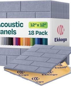 Paneles Acústicos Ekkogo 18-Pack Paneles -Gris Oscuro