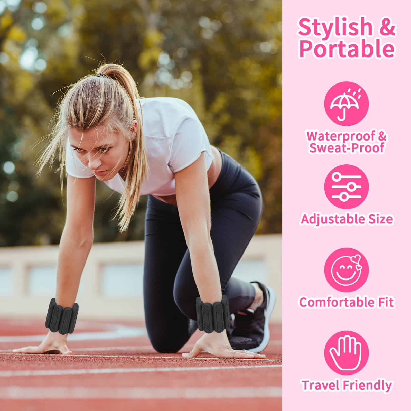 Pesas de Muñeca y Tobillo de Pilates para Mujeres 1 Par - Imagen 5