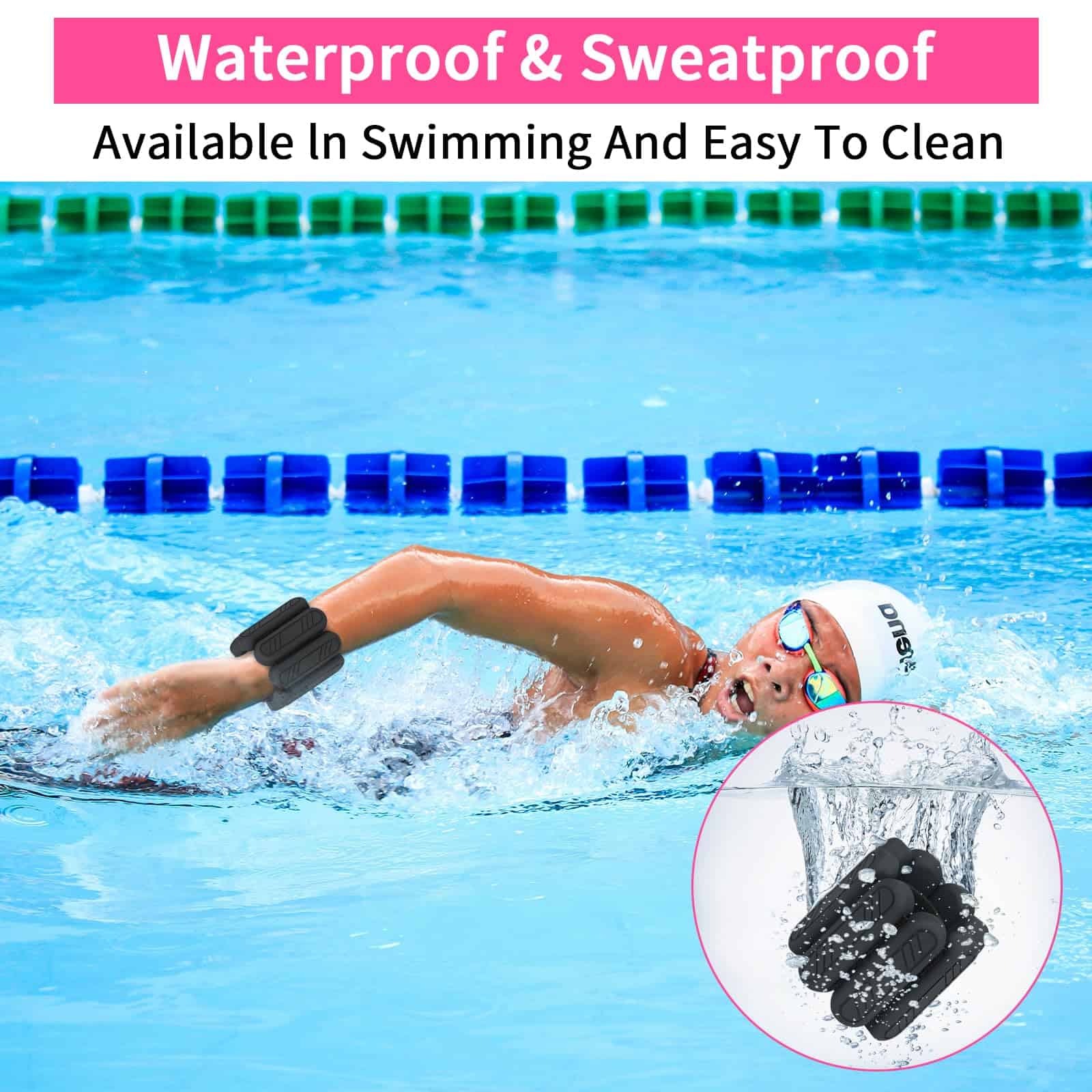 Pesas de Muñeca y Tobillo de Pilates para Mujeres 1 Par - Imagen 4