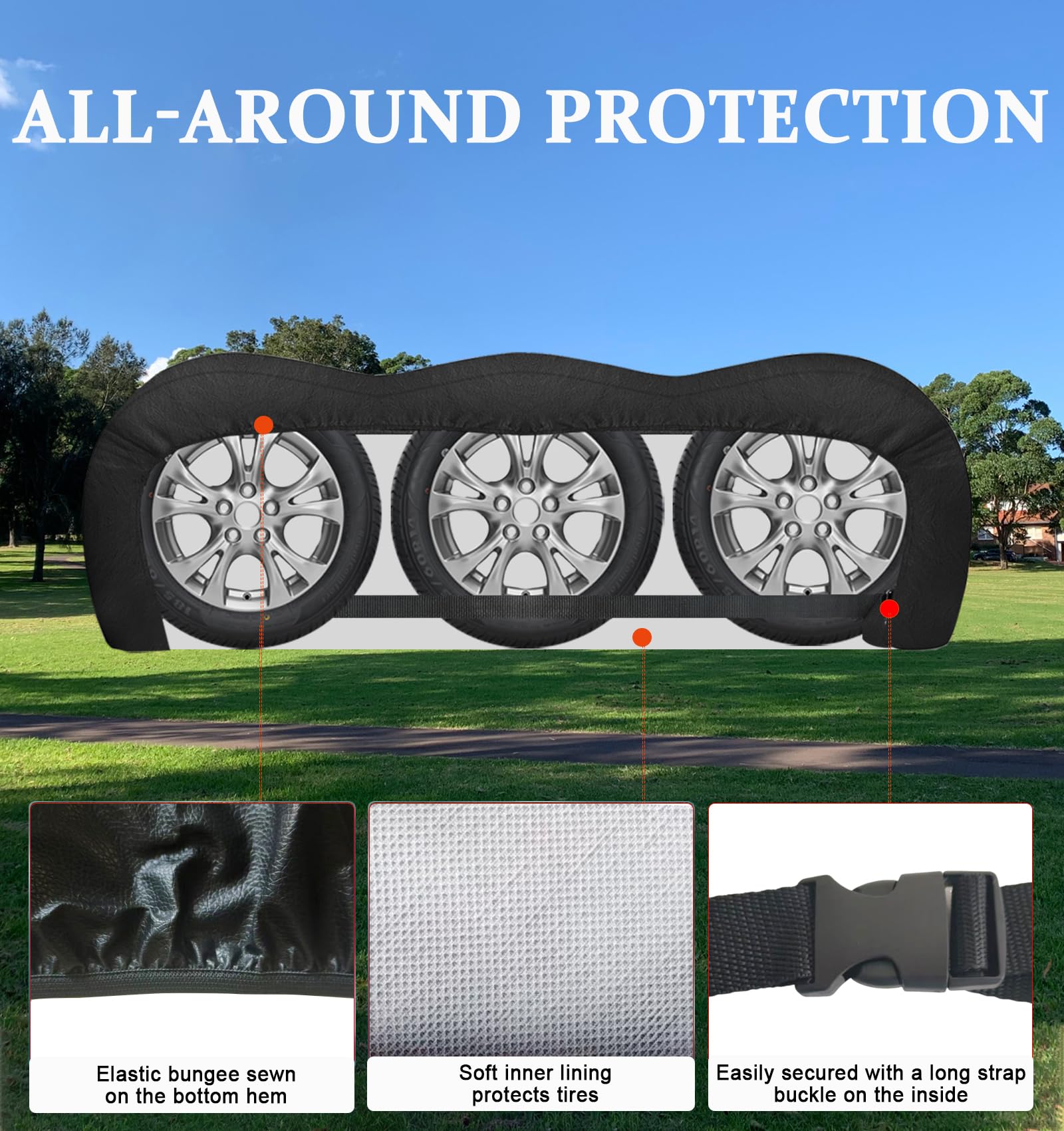 2 Pack Cubierta para Llantas de Triple Eje, para Llantas de - Imagen 5