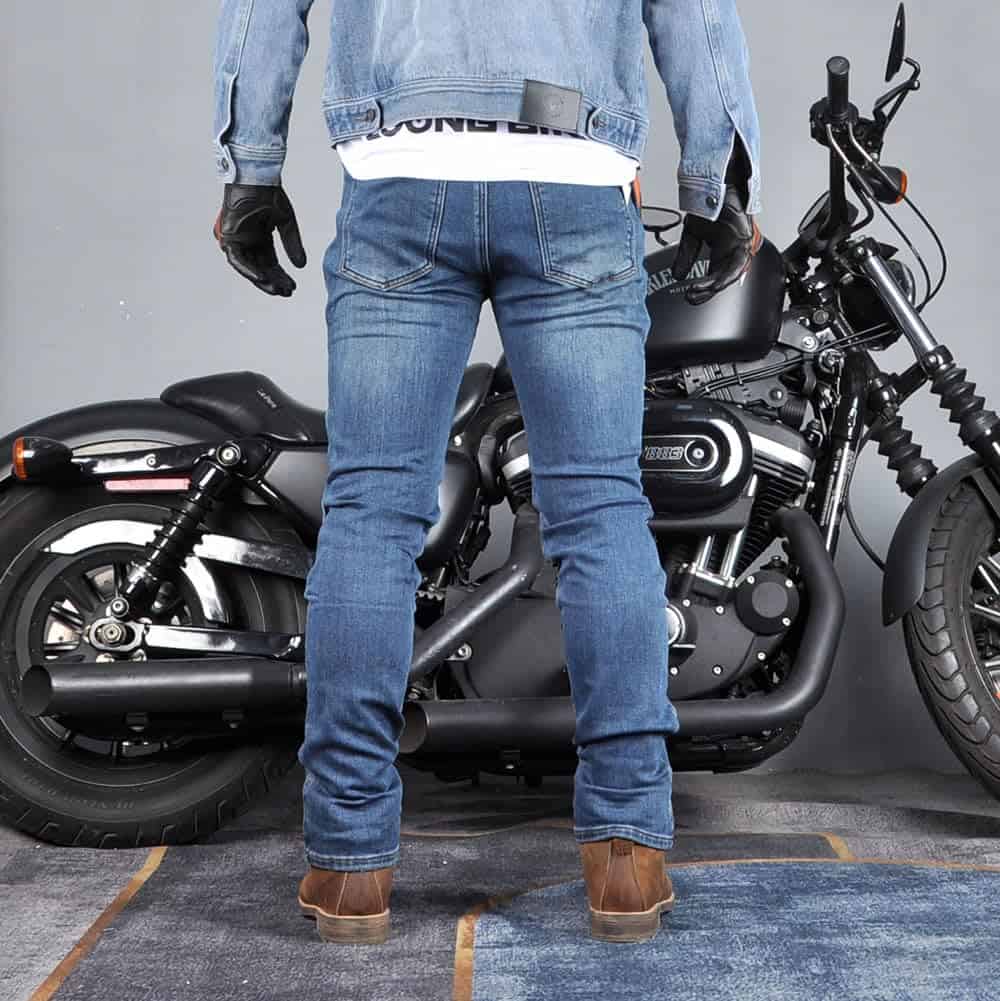 Pantalones de Moto para Hombre, Jeans de Mezclilla con - Imagen 6