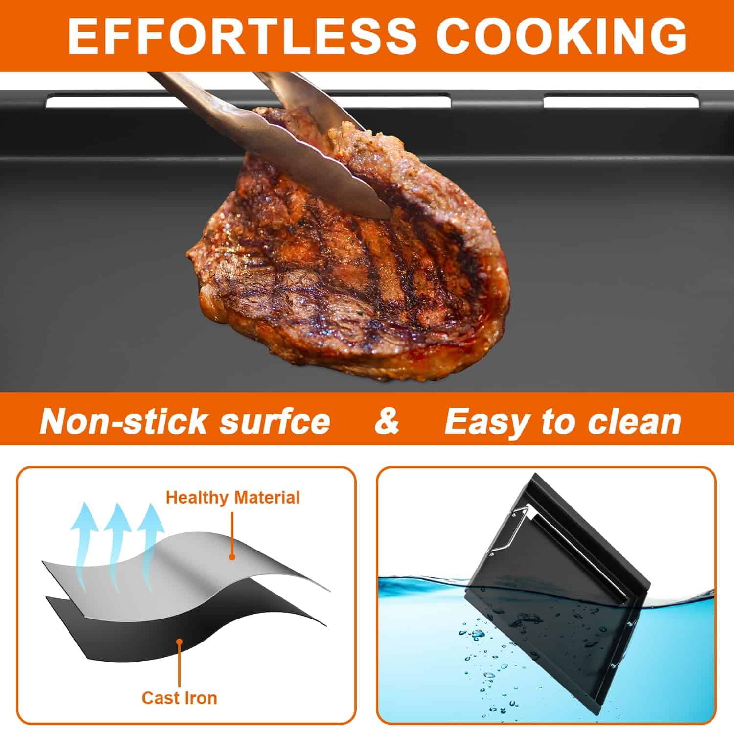 17" Full-Size Griddle Insert for Charbroil Performance 2 - Imagen 6