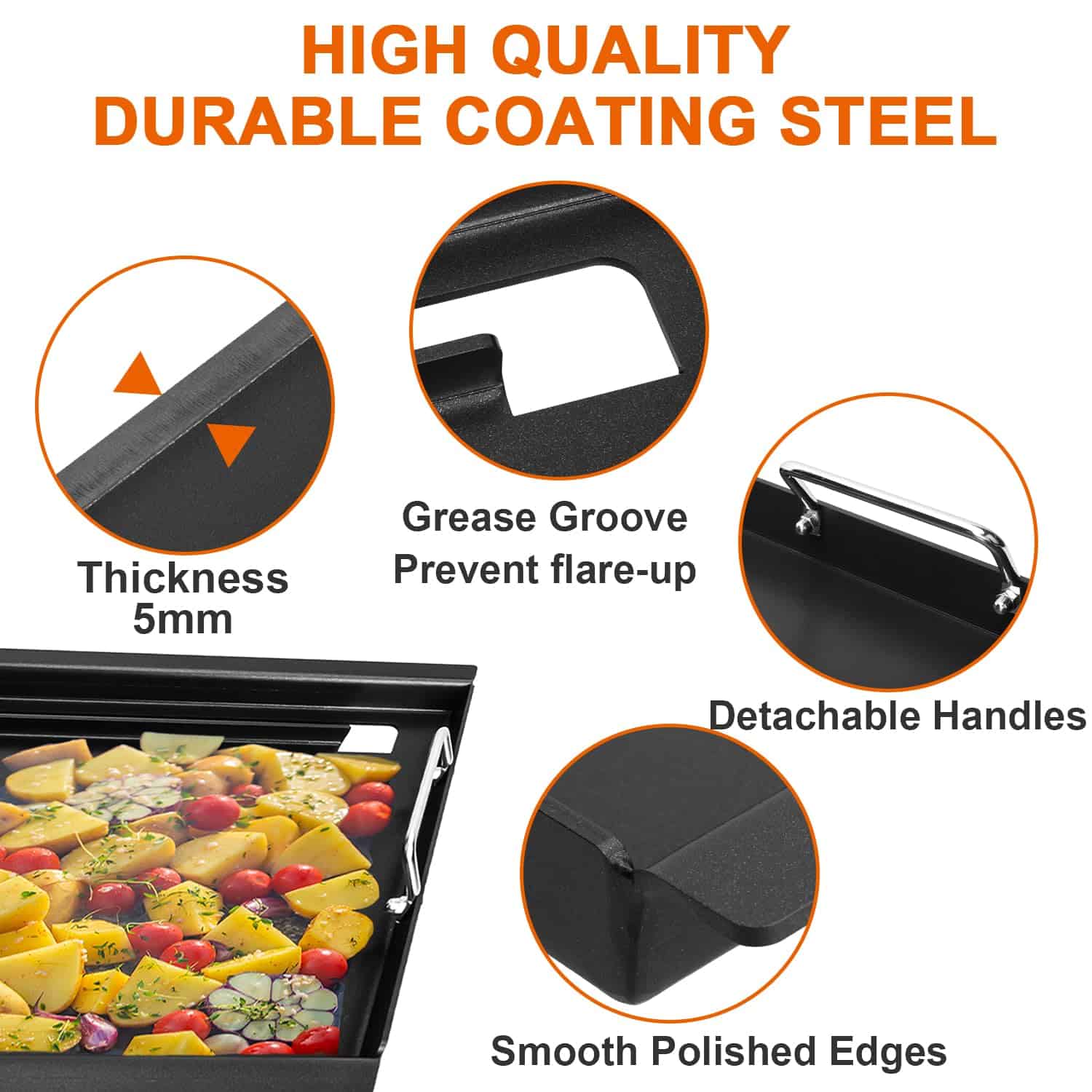 17" Full-Size Griddle Insert for Charbroil Performance 2 - Imagen 4