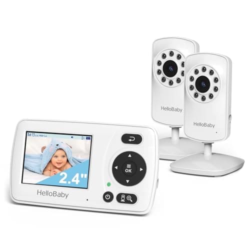Monitor HelloBaby con 2 Cámaras, Pantalla Portátil de 2.4''
