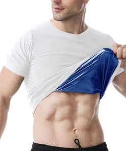 Camisa de Sauna para Hombre Manga Corta Chaleco de