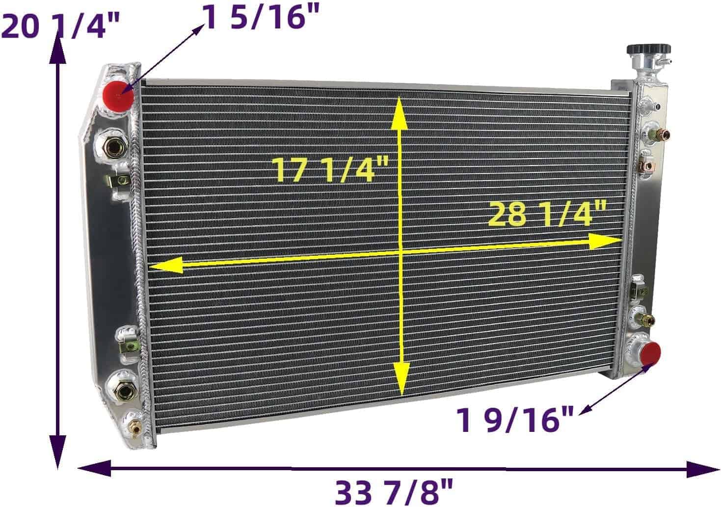 Radiador de Aluminio de 4 Hileras Compatible con Chevy P30 - Imagen 4