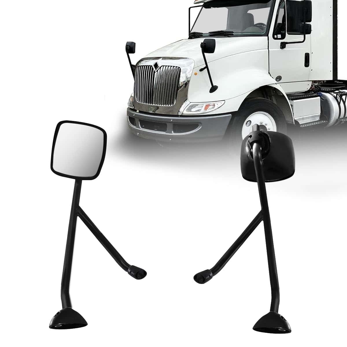 Espejo de capó negro para camión International Durastar