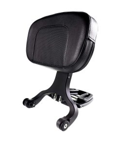 Respaldo ajustable para motocicleta con parrilla plegable,