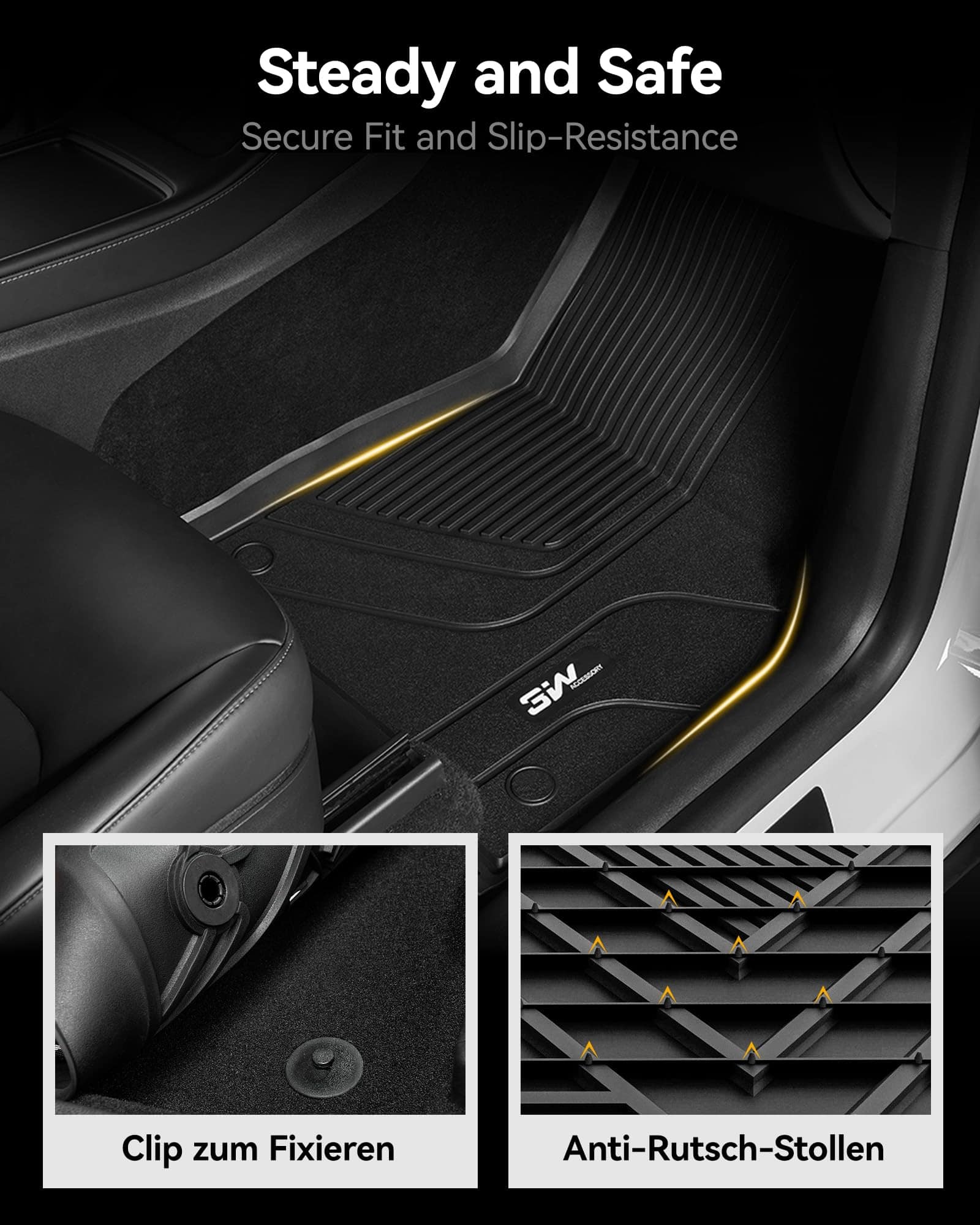 Tapetes de Piso 3W con Alfombras para Tesla Model 3 y Model - Imagen 5