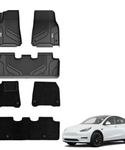Tapetes de piso 3W con Alfombras para Tesla Model Y