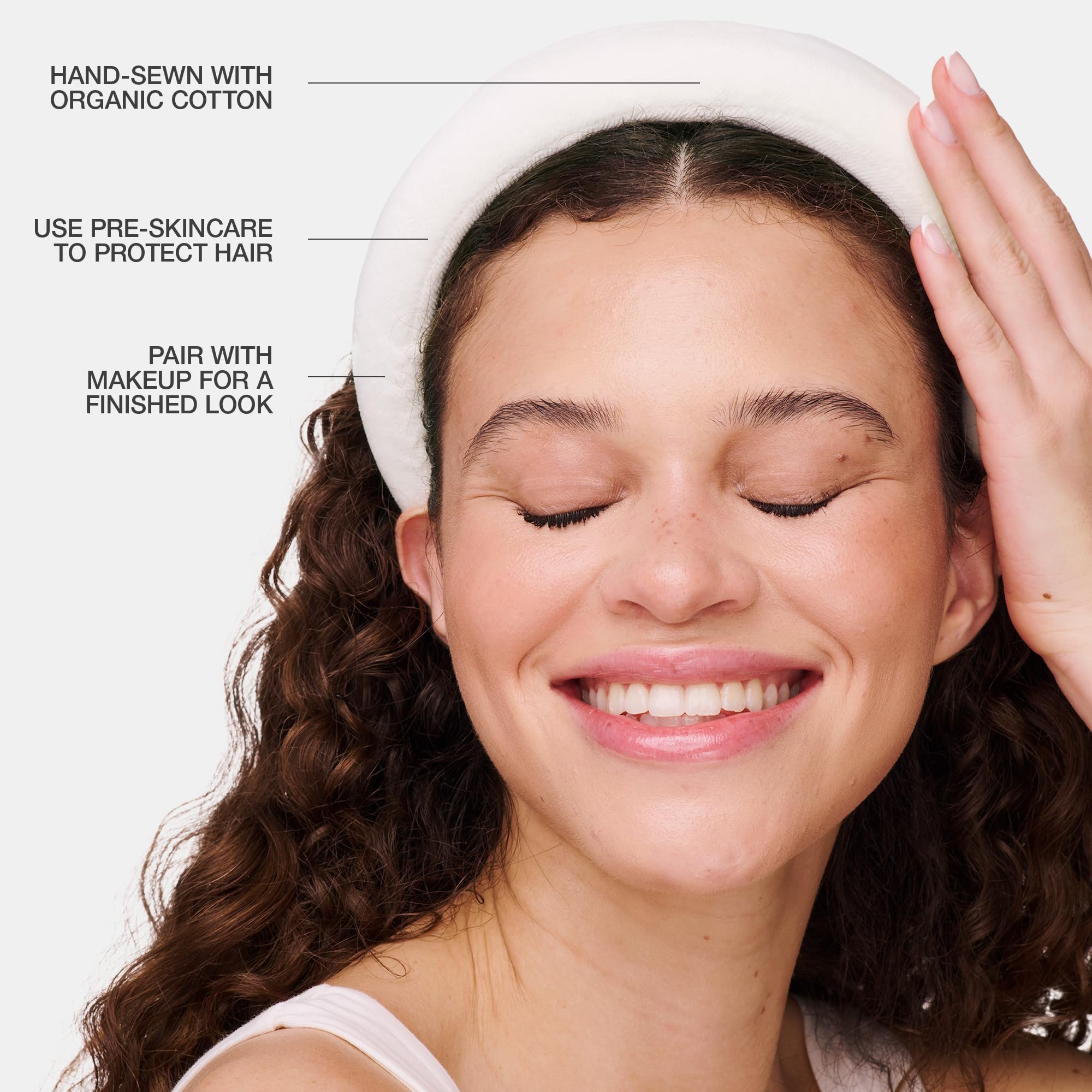 Bandana de Lavado Facial de Algodón Orgánico Ogee - Spa & - Imagen 3