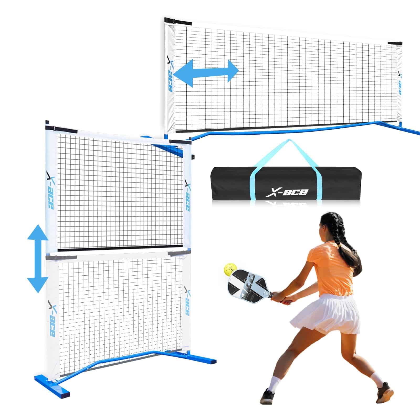 Red Mini de Pickleball X-ACE 3 en 1 para Entrenamiento de