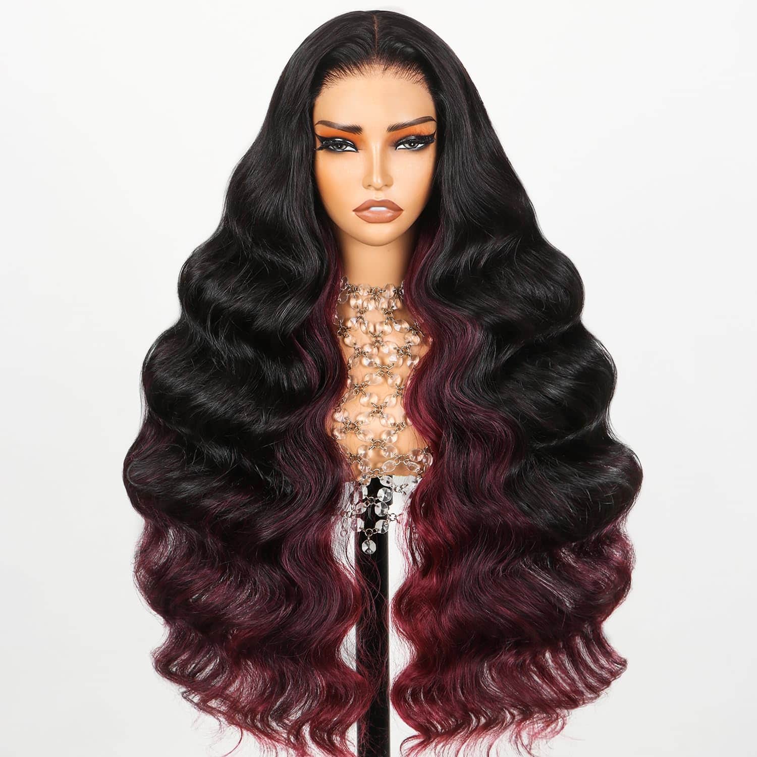 Pelucas TESLAL 1B/99J Highlight Burdeos Wear and Go