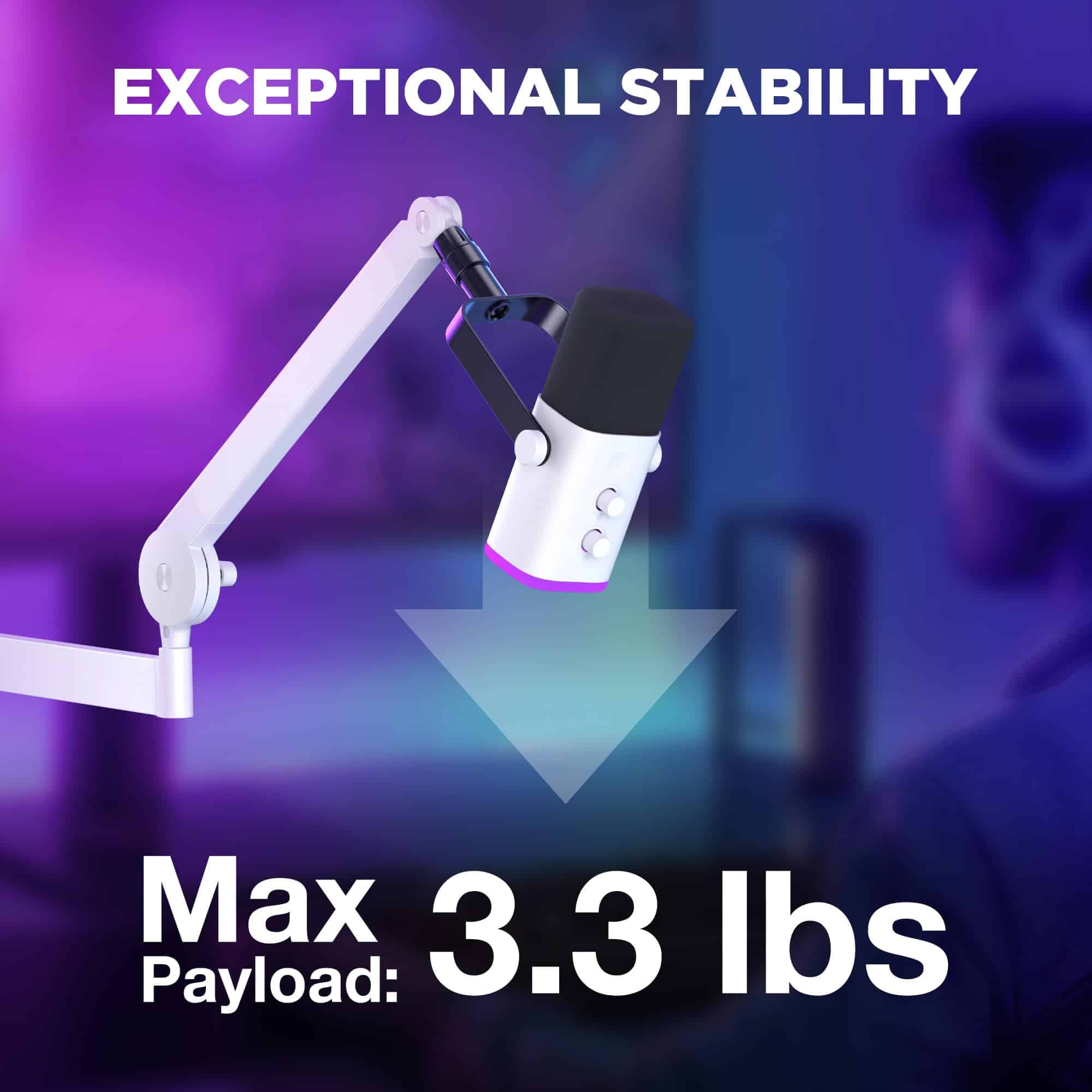 Brazo de Micrófono de Perfil Bajo InnoGear, Brazo Giratorio - Imagen 5