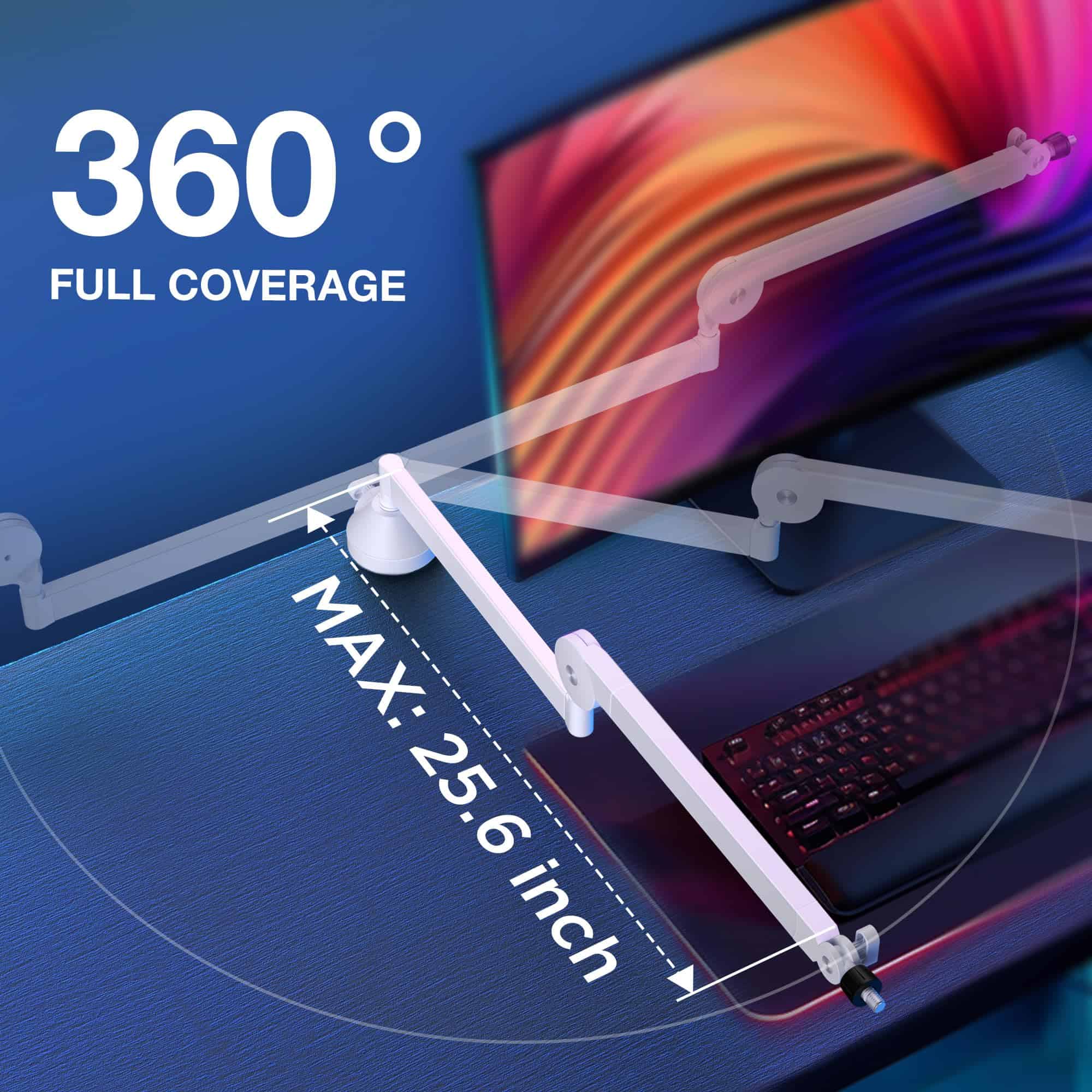 Brazo de Micrófono de Perfil Bajo InnoGear, Brazo Giratorio - Imagen 6