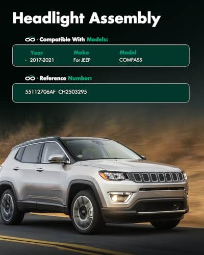 Ensamblaje de Faro SCITOO para JEEP COMPASS 2017-2021 con - Imagen 8