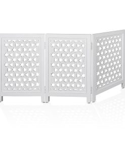 Barrera de mascotas de madera decorativa, Puerta para