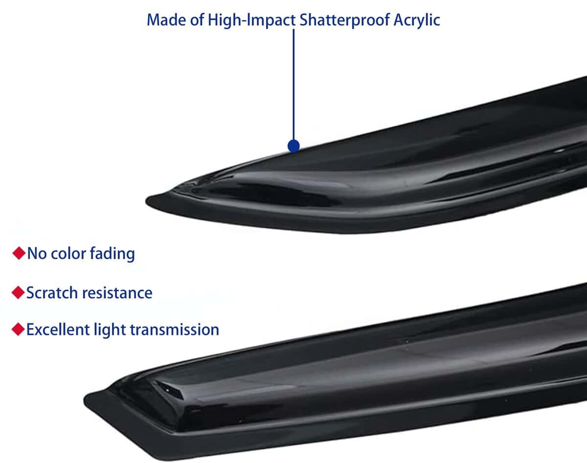 YLSCOO Window Visors Rain Guards compatible con Tacoma - Imagen 7