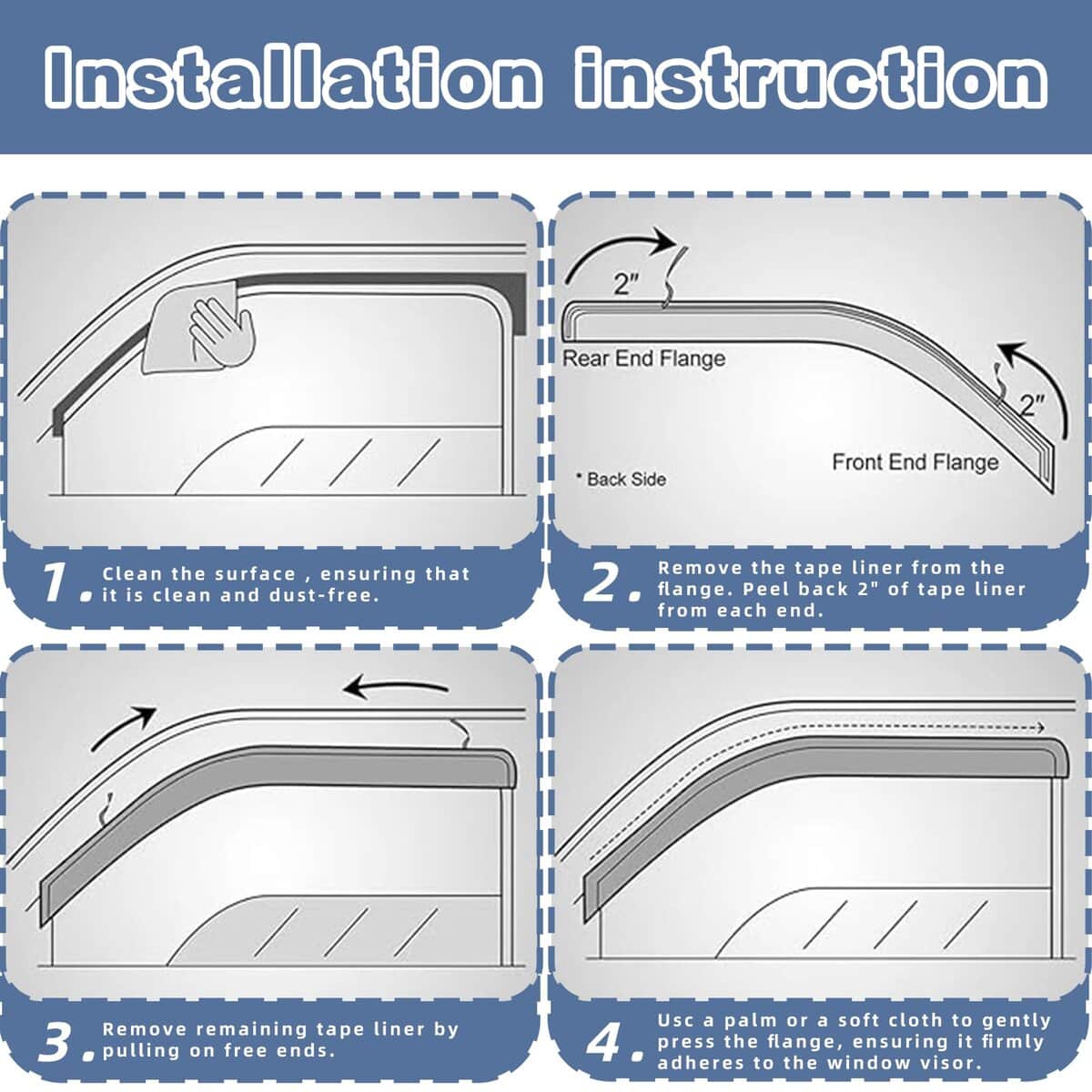 YLSCOO Window Visors Rain Guards compatible con Tacoma - Imagen 6