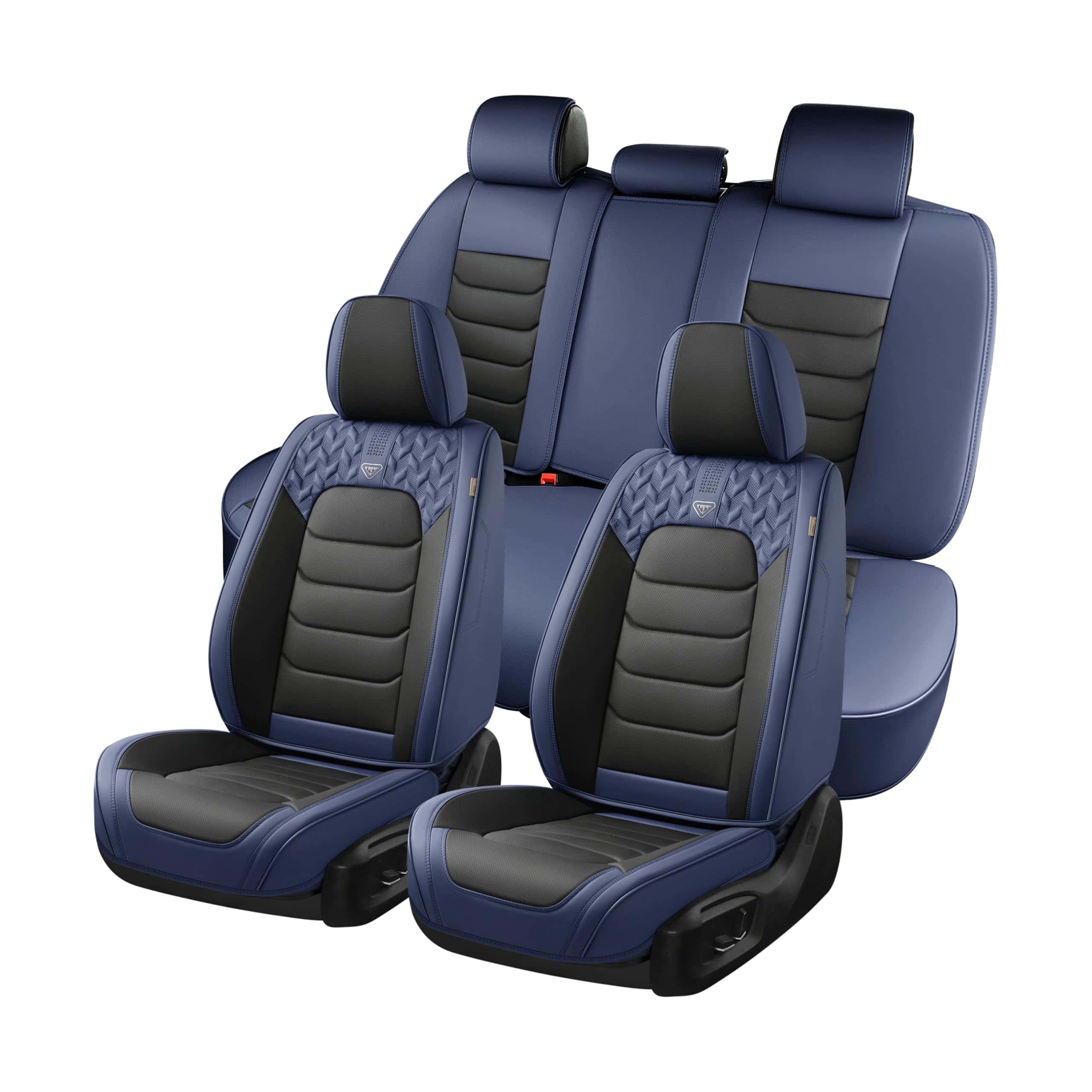 Juego completo de fundas para asientos -Azul y Negro