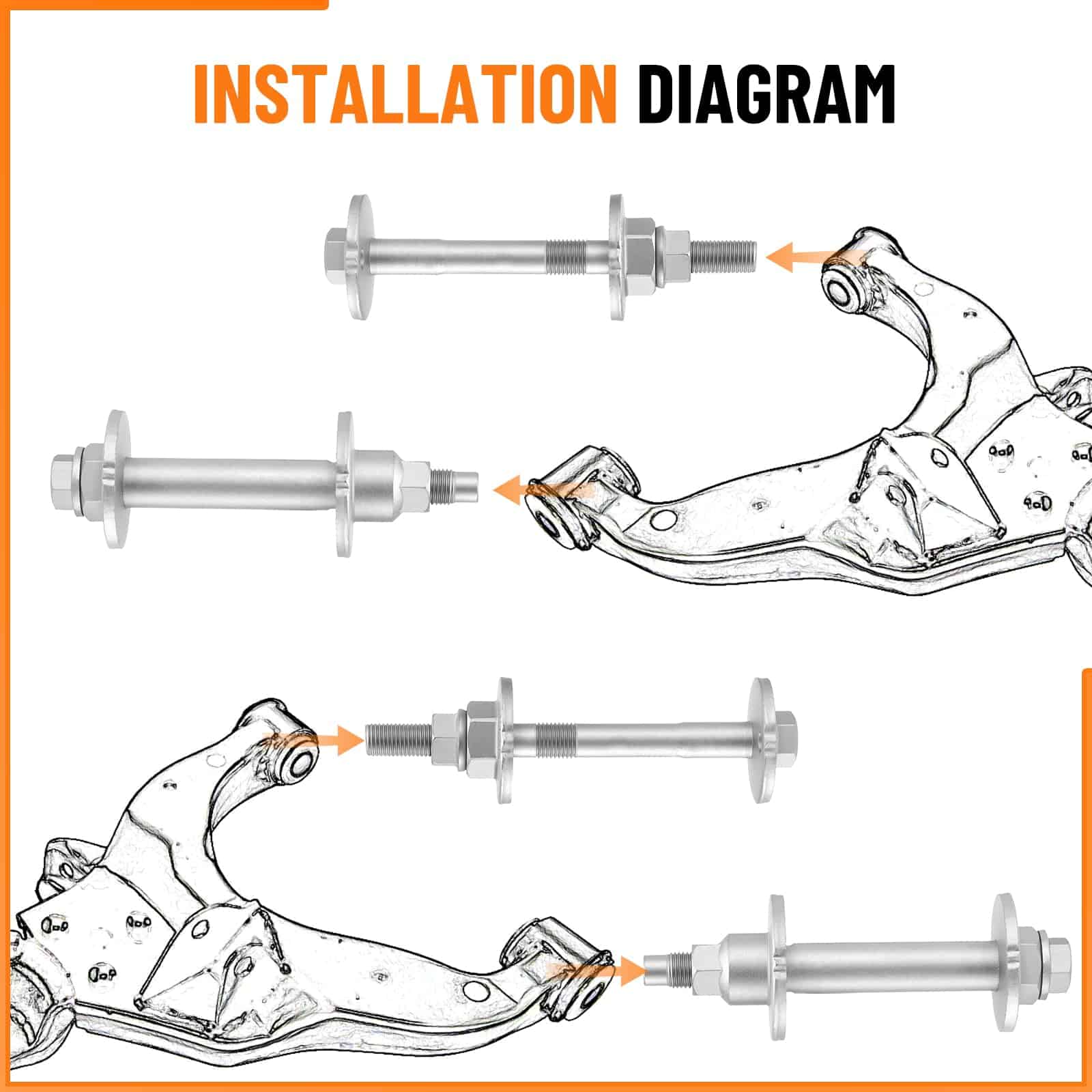 TRUCFUSION Tornillos de Ajuste de Ángulo de Caster y Toe - Imagen 7