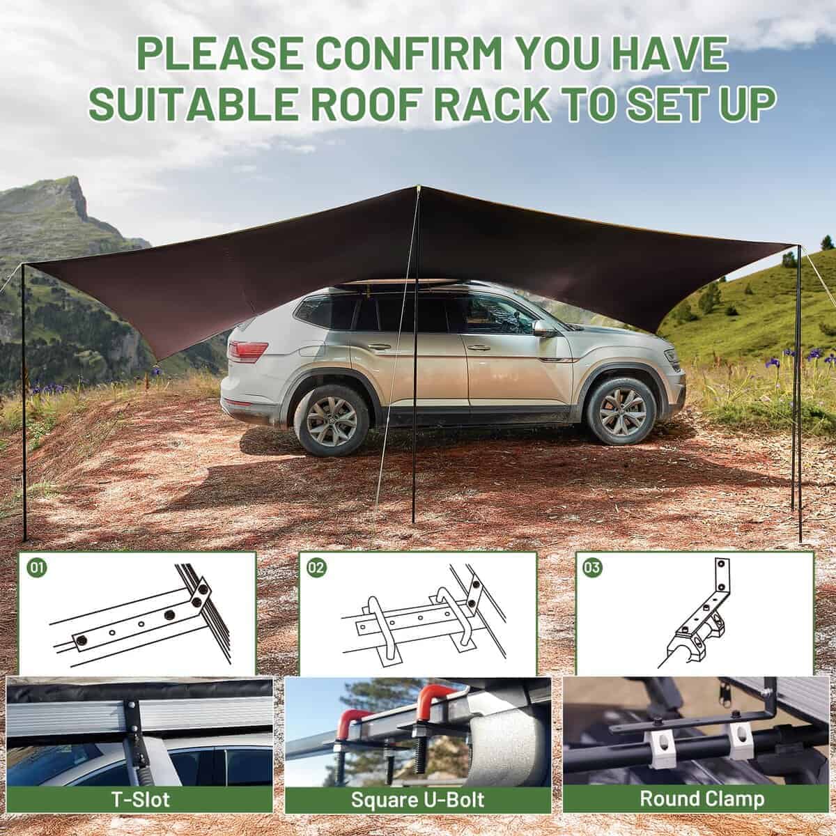 Toldo retráctil para vehículo TIMBER RIDGE 19x9.8 pies con - Imagen 9