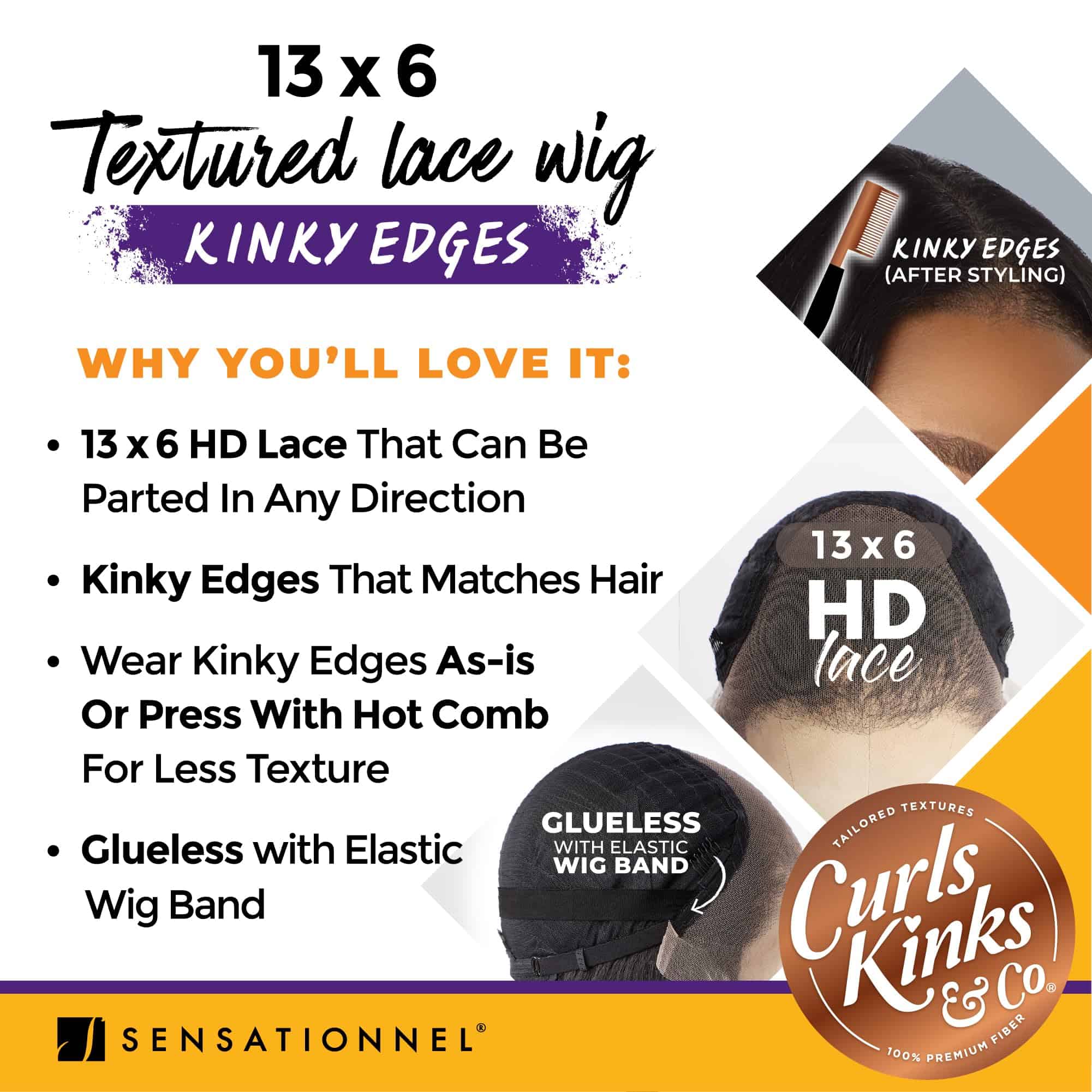 Pelucas Sensationnel Curls Kinksandco -BALAYAGEGOLD - Imagen 8