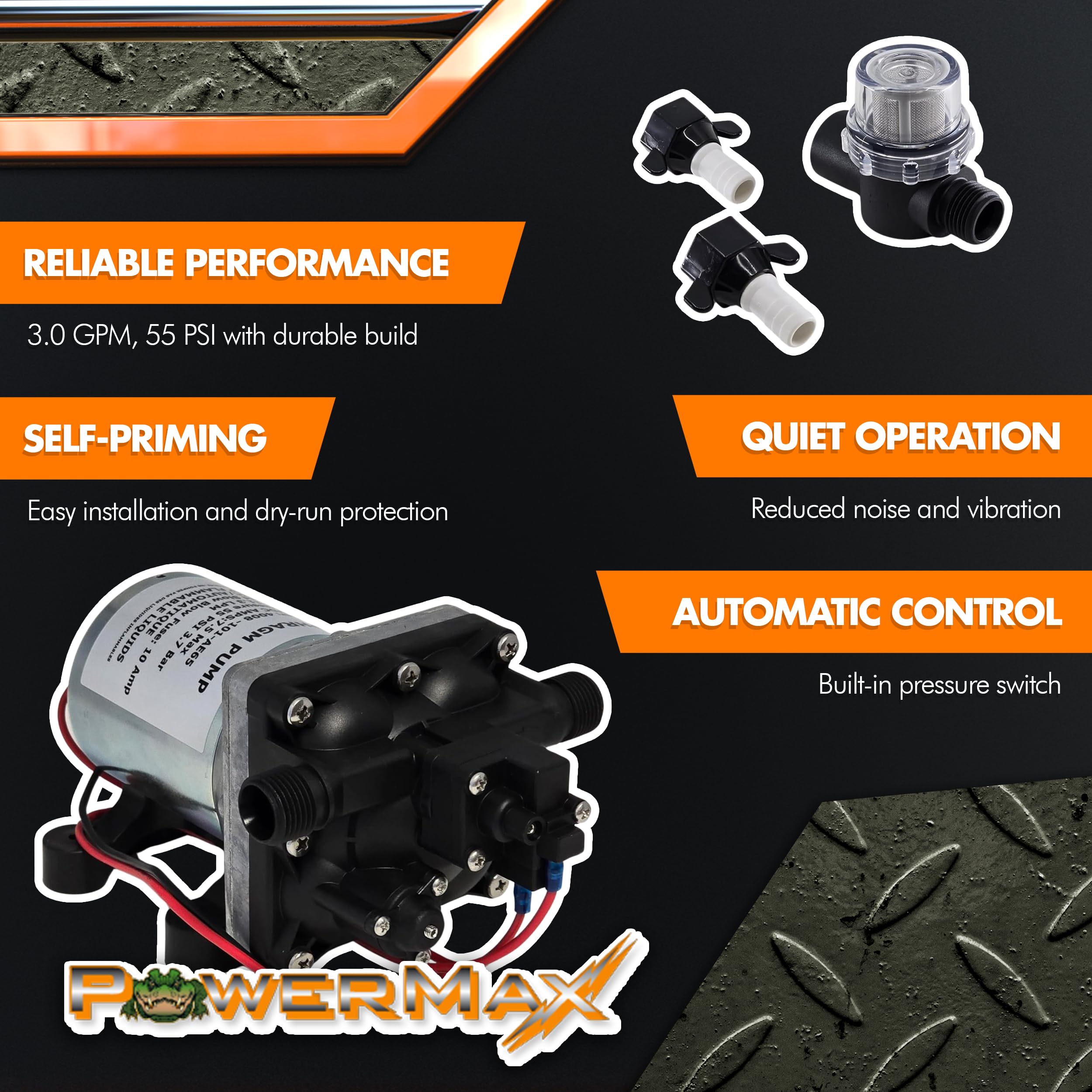 Bomba de Agua para RV 4008-101-A65/E65 | 3.0 GPM - 55 PSI | - Imagen 4