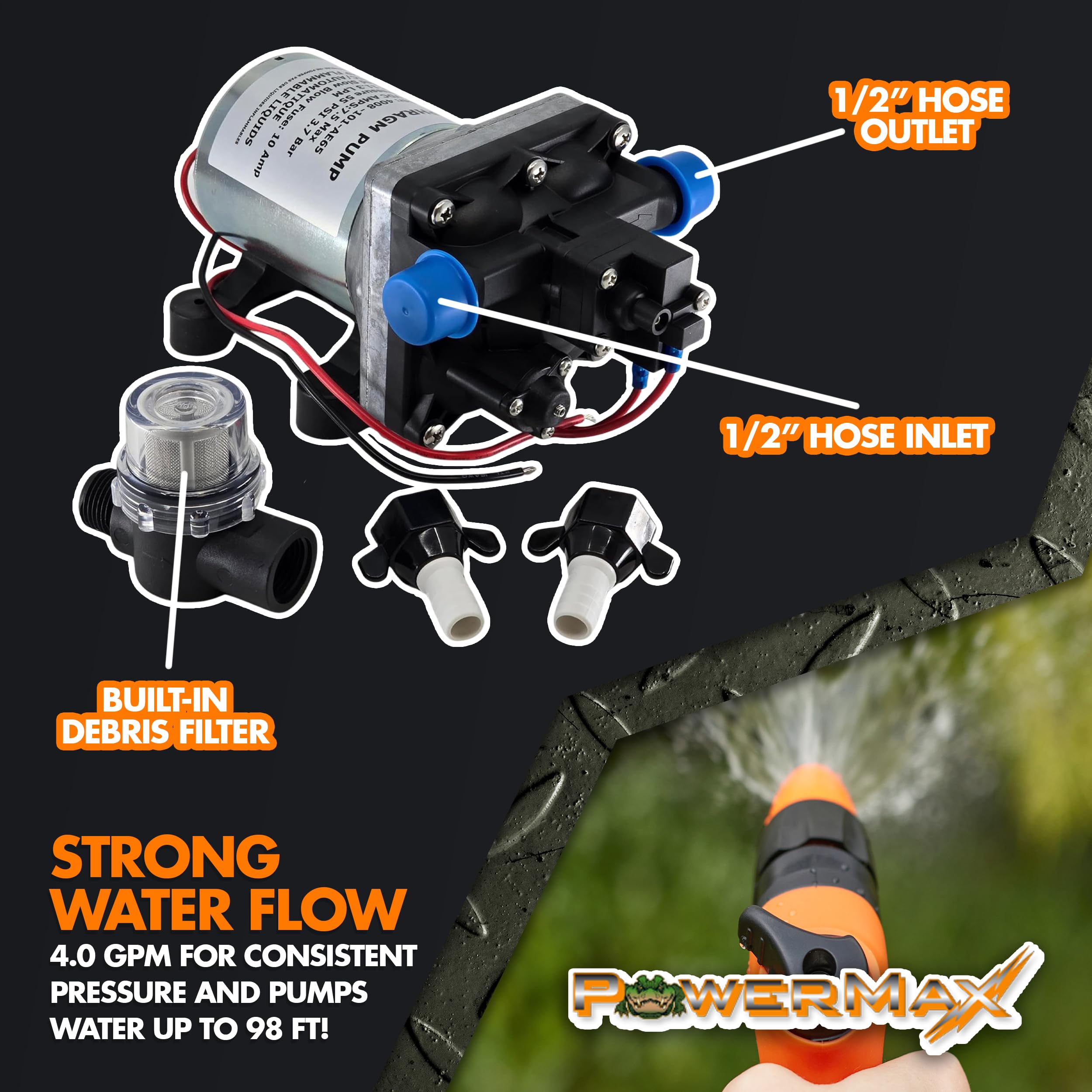 Bomba de Agua para RV 4008-101-A65/E65 | 3.0 GPM - 55 PSI | - Imagen 6