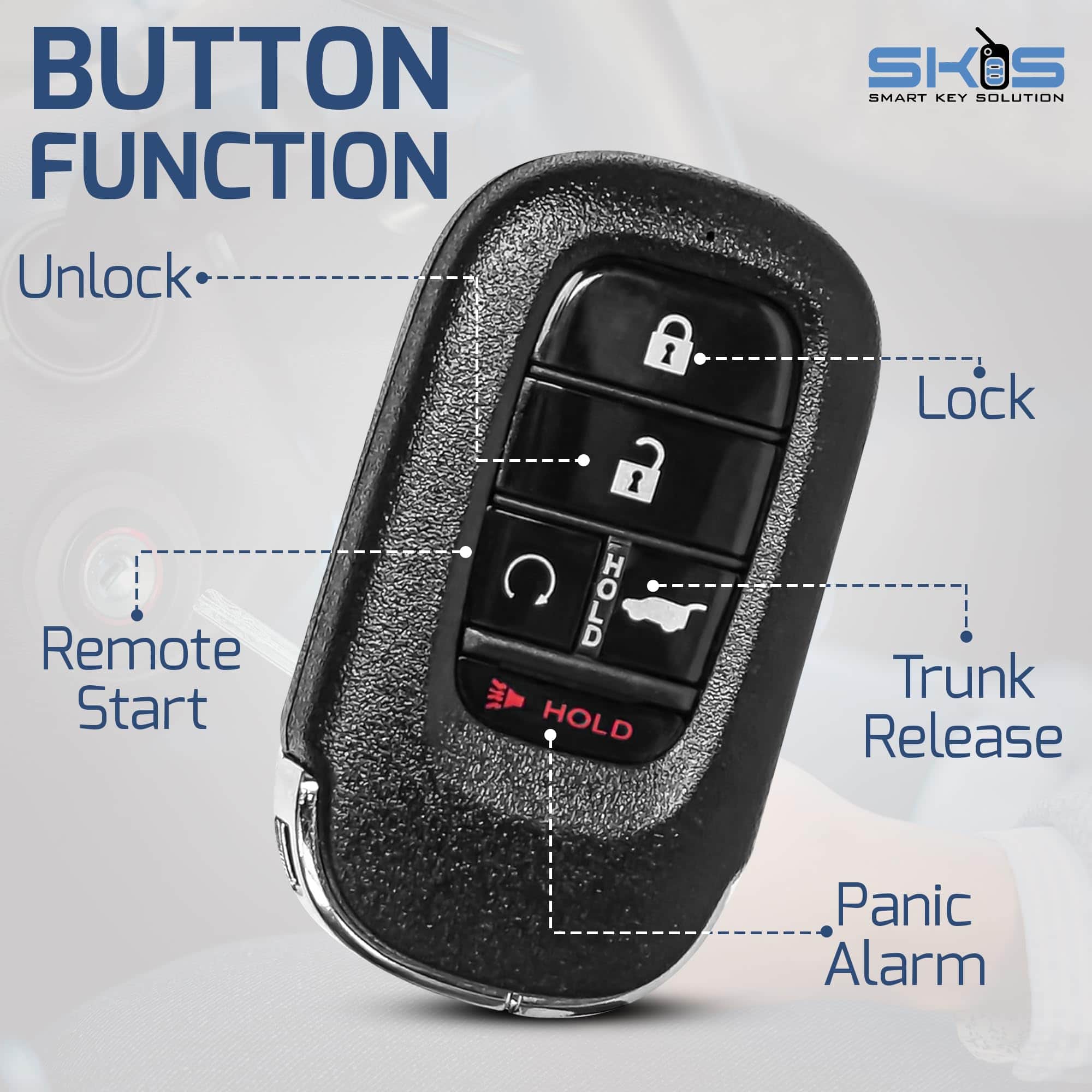 Control Remoto sin Llave de Repuesto Compatible con Honda - Imagen 5