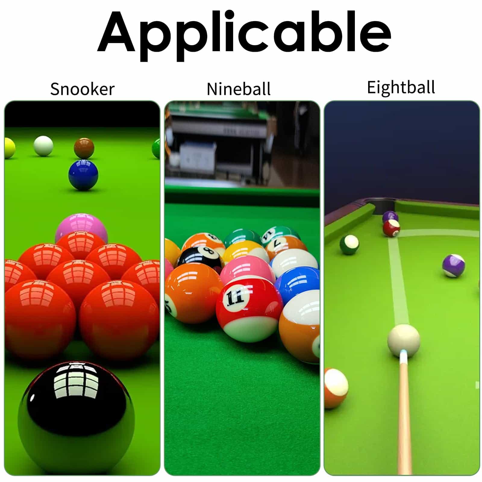 Kmise Palo de Billar para Golpes, Palo de Billar de 57 - Imagen 7