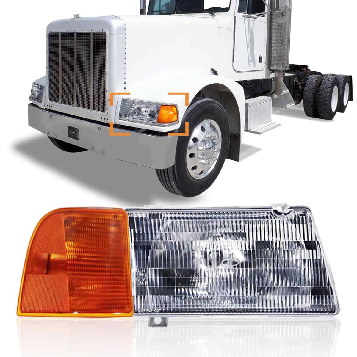 Faros con Lámpara de Esquina para Camiones Peterbilt