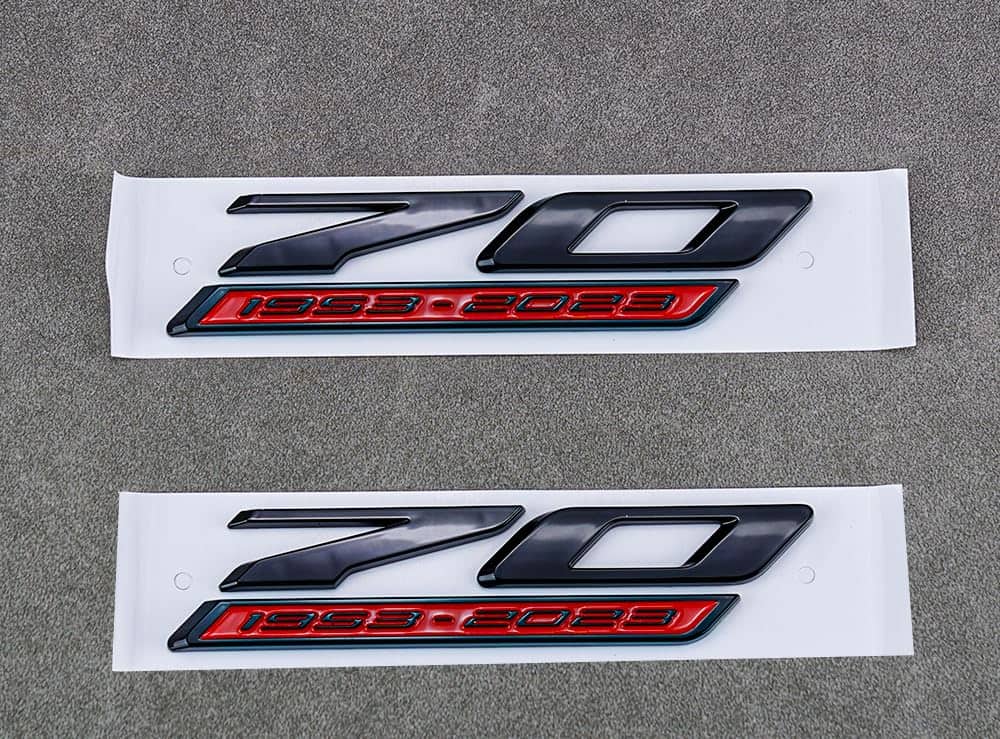 Juego de 2 Emblemas Laterales de Aniversario 70 para Coche