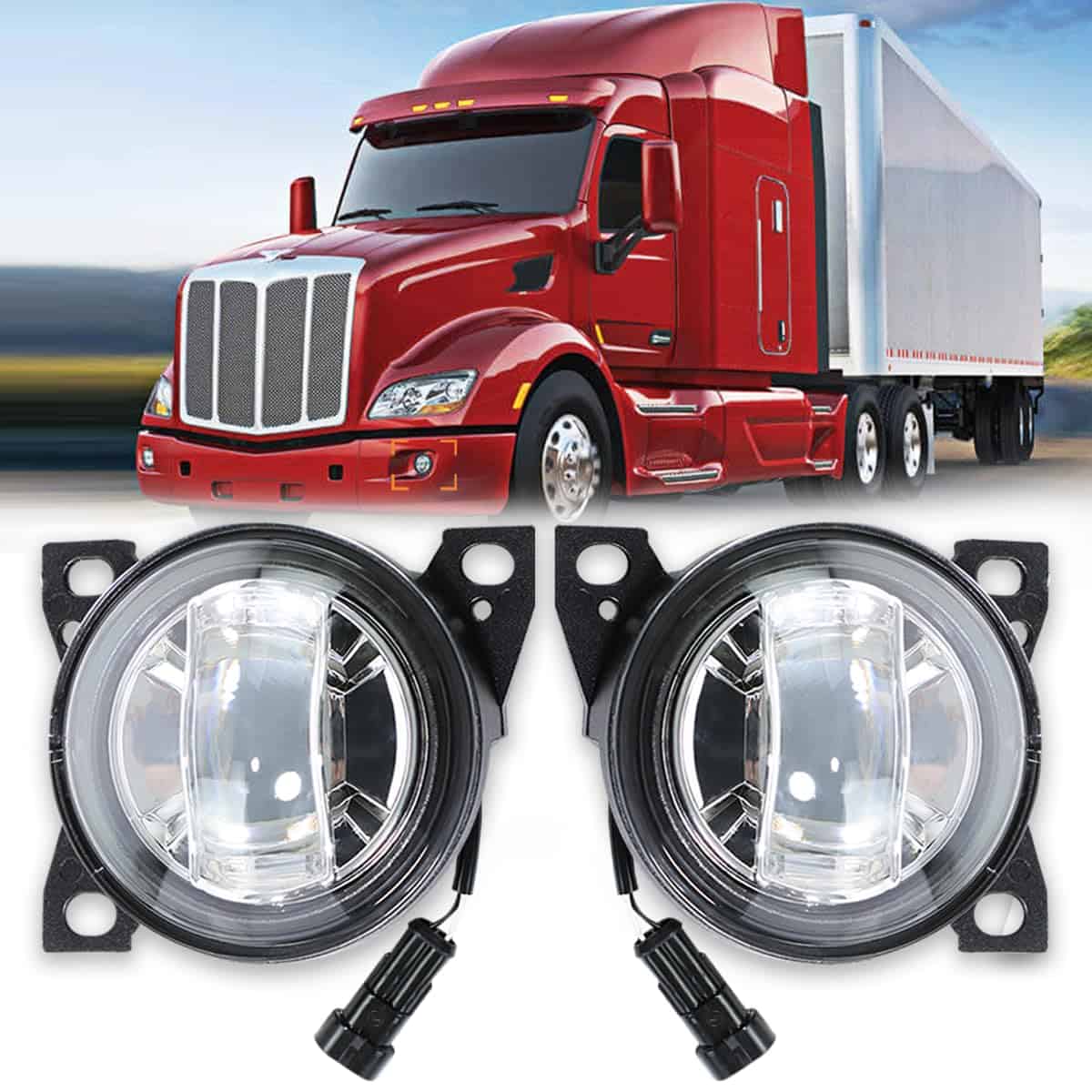 Luces Antiniebla LED de Montaje Hpdmauto para Peterbilt 579