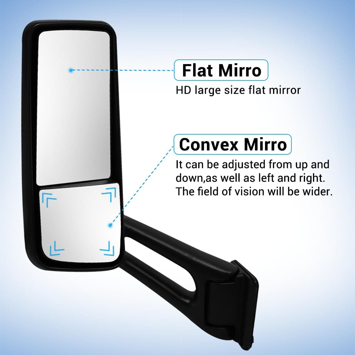 Espejo de puerta negro para camión Peterbilt 579 de - Imagen 7