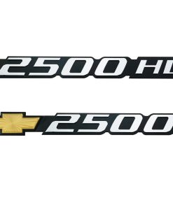 2Pcs 2500 HD Bowtie Emblems Calcomanía delantera y lateral