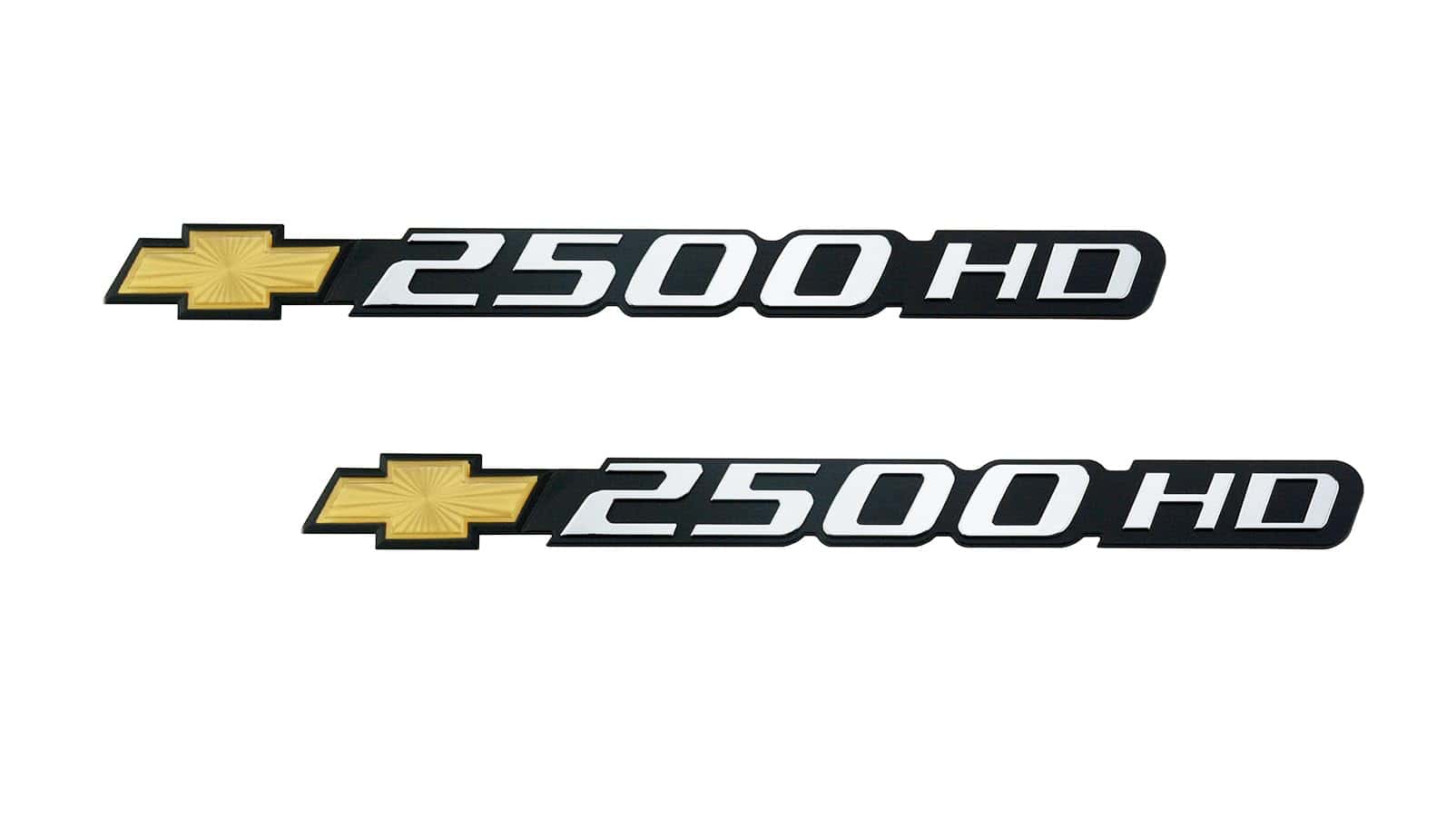 2Pcs 2500 HD Bowtie Emblems Calcomanía delantera y lateral