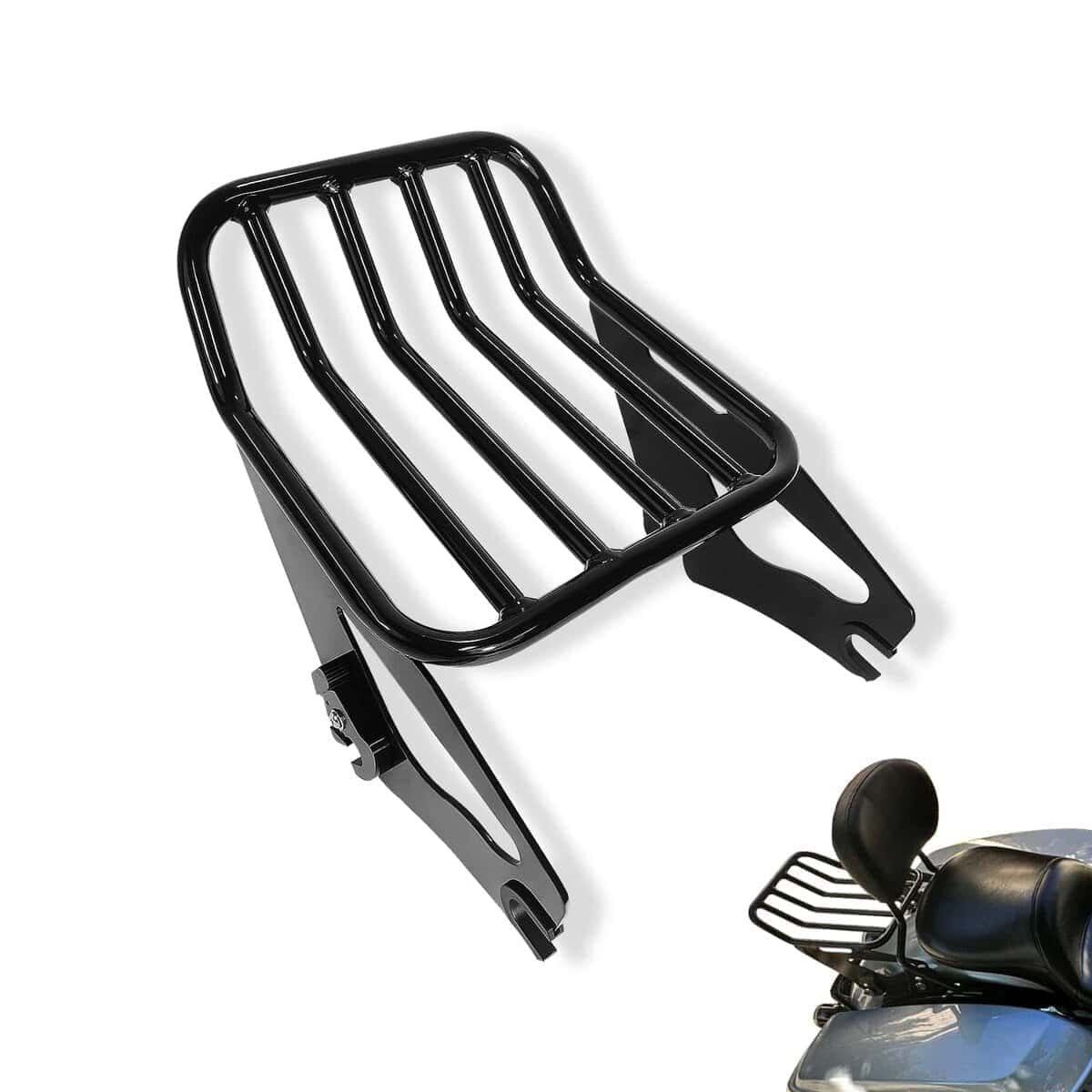 Rack desmontable para equipaje Two-Up DreDoggMoto Montaje