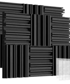 Conjunto de 12 Paneles Acústicos de Espuma de 12x12x2