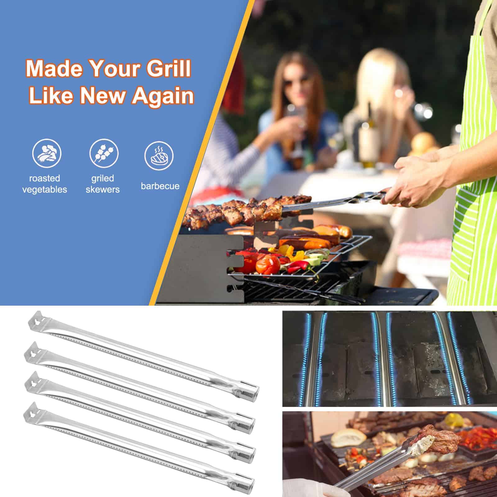 Repuesto de Quemador para Parrilla Derurizy 15 3/4" para - Imagen 8