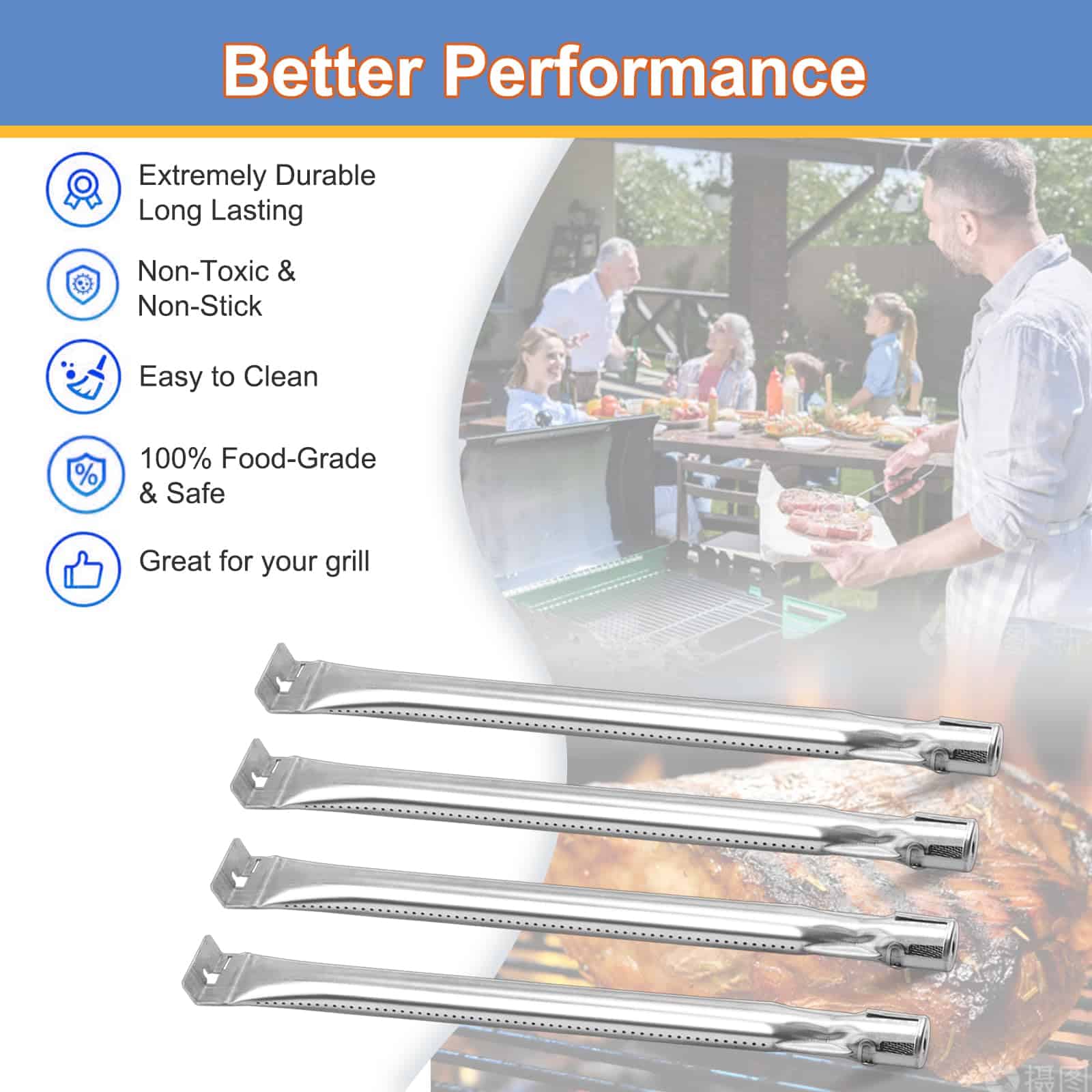 Repuesto de Quemador para Parrilla Derurizy 15 3/4" para - Imagen 7