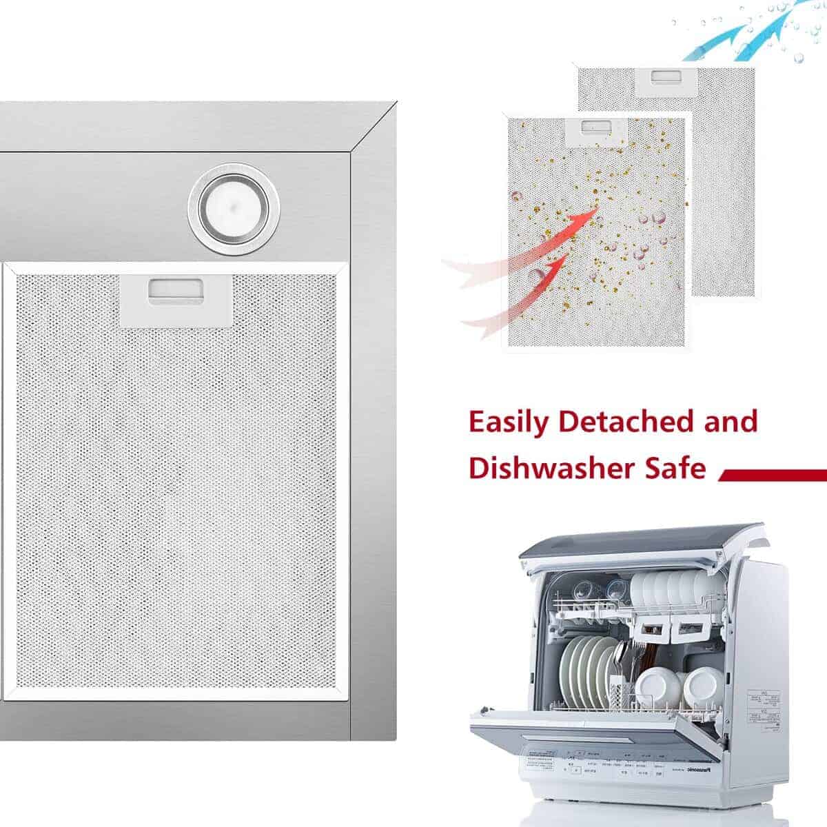 Campana extractora de 24 pulgadas ONEEON para debajo del - Imagen 5