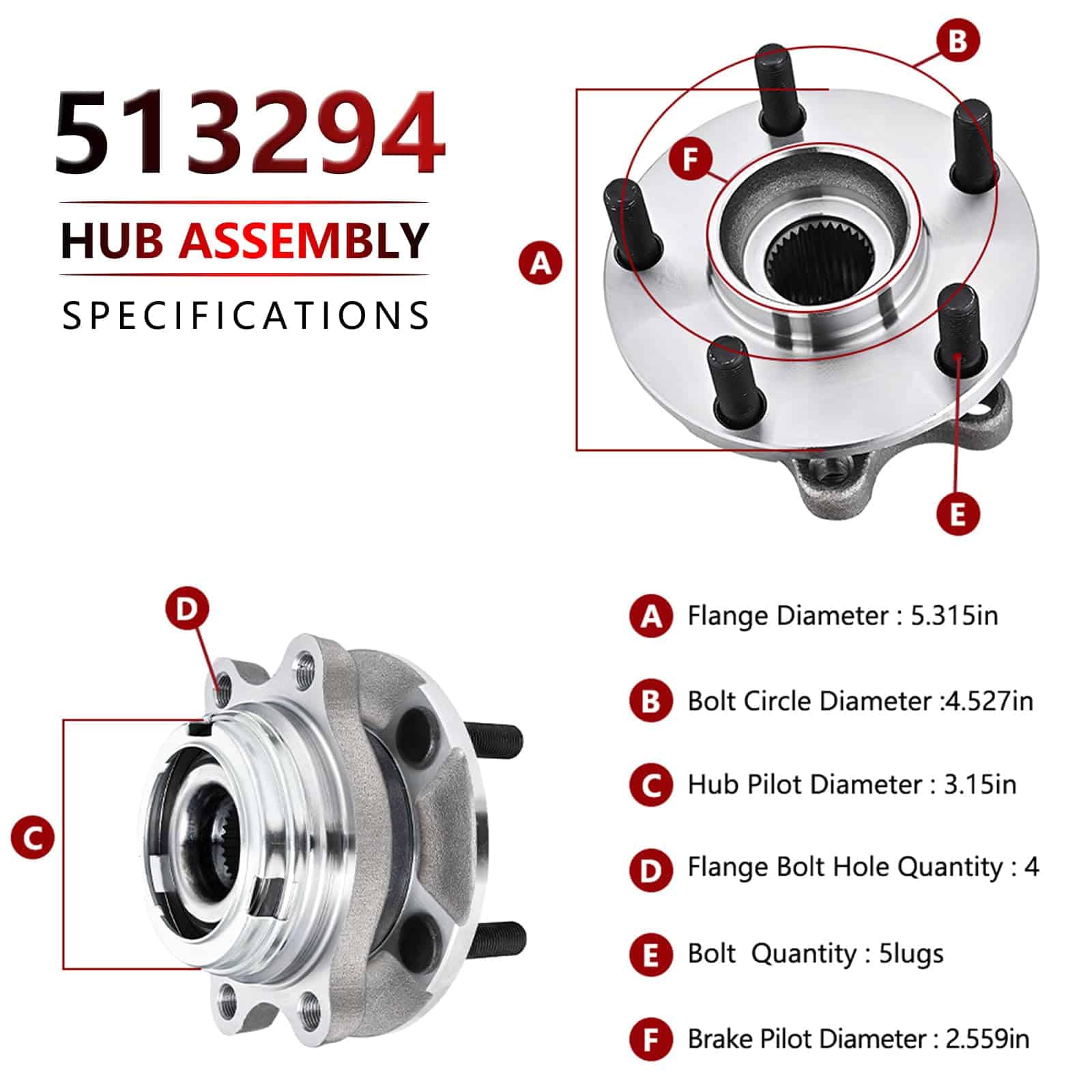 JLEO 513294 Ensamblaje de cojinete de rueda delantera y kit - Imagen 5
