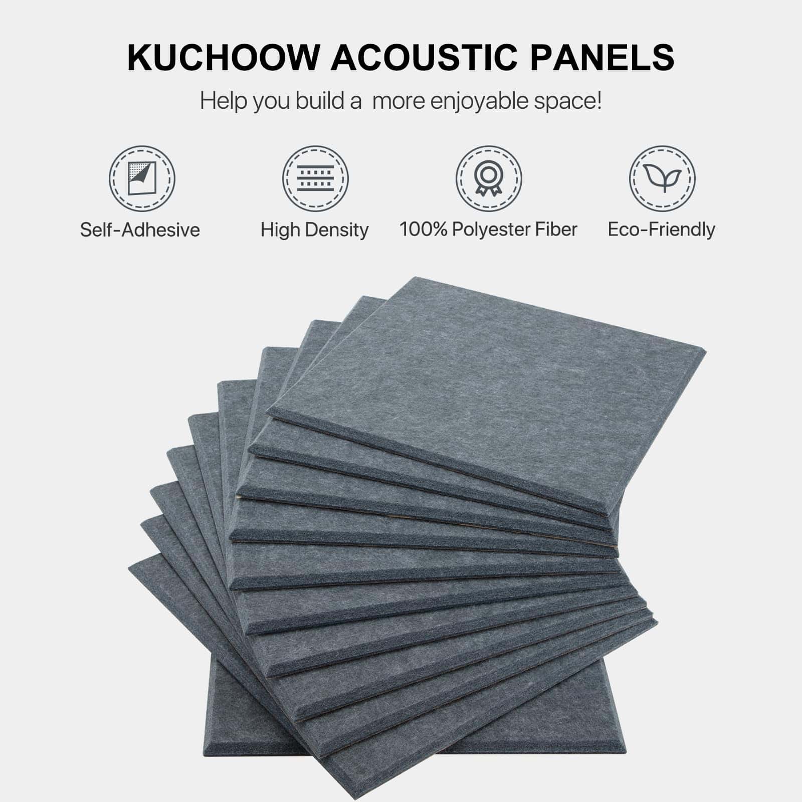 Paneles de Pared Insonorizantes, Kuchoow Paneles Acústicos - Imagen 6