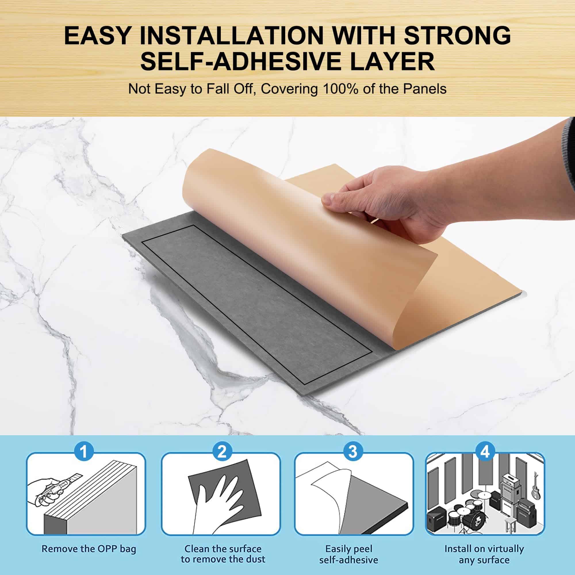 Paneles de Pared Insonorizantes, Kuchoow Paneles Acústicos - Imagen 5