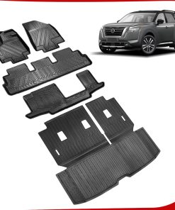Tapete de piso trasero para Nissan Pathfinder 8 pasajeros
