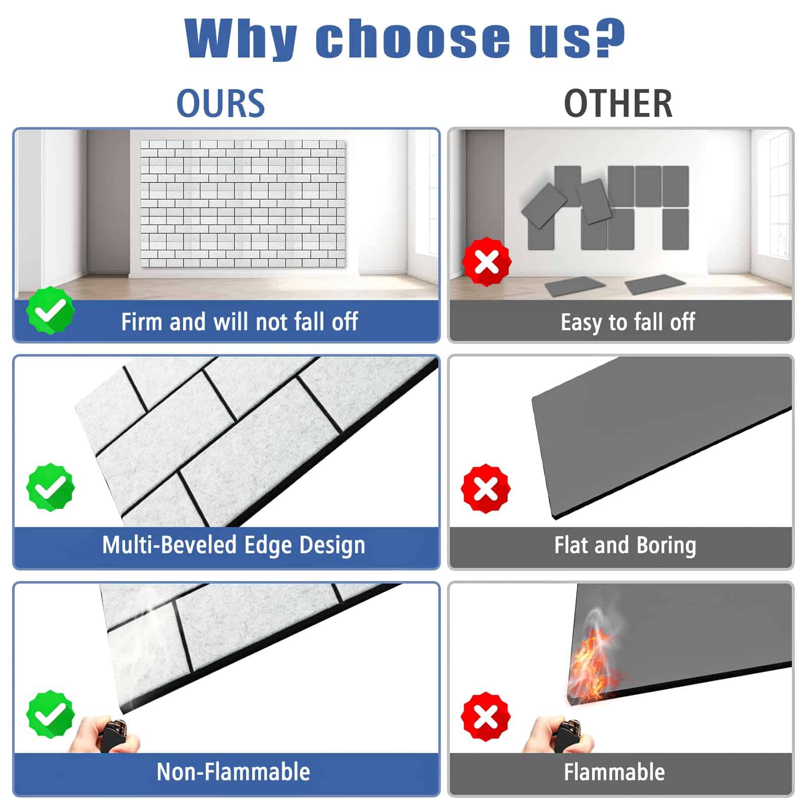 Pack de 12 Paneles Acústicos con Autoadhesivo, 24"X 12"X - Imagen 4