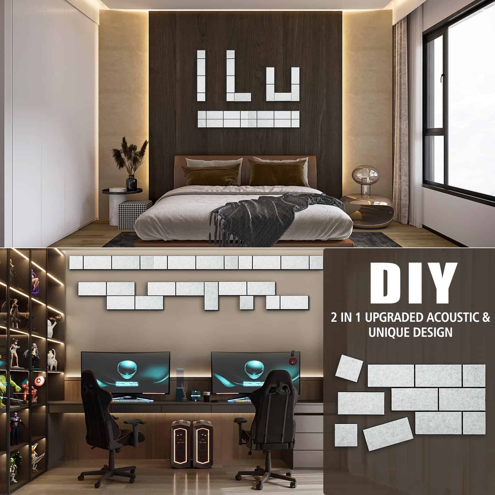 Pack de 12 Paneles Acústicos con Autoadhesivo, 24"X 12"X - Imagen 7