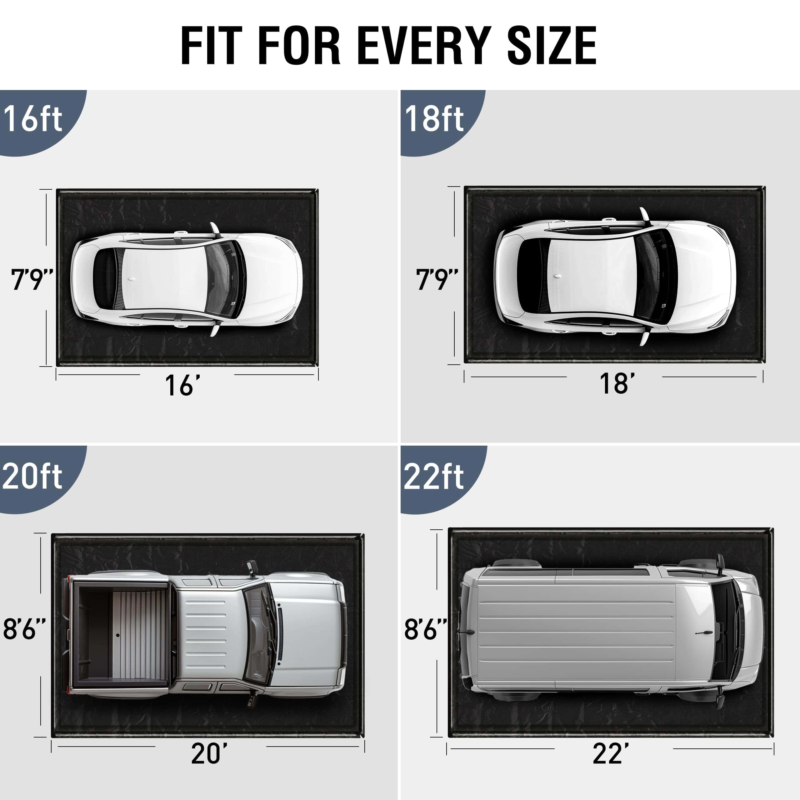 Tapete de Caucho para Piso de Garaje Huatean Home, (7'9" x - Imagen 3