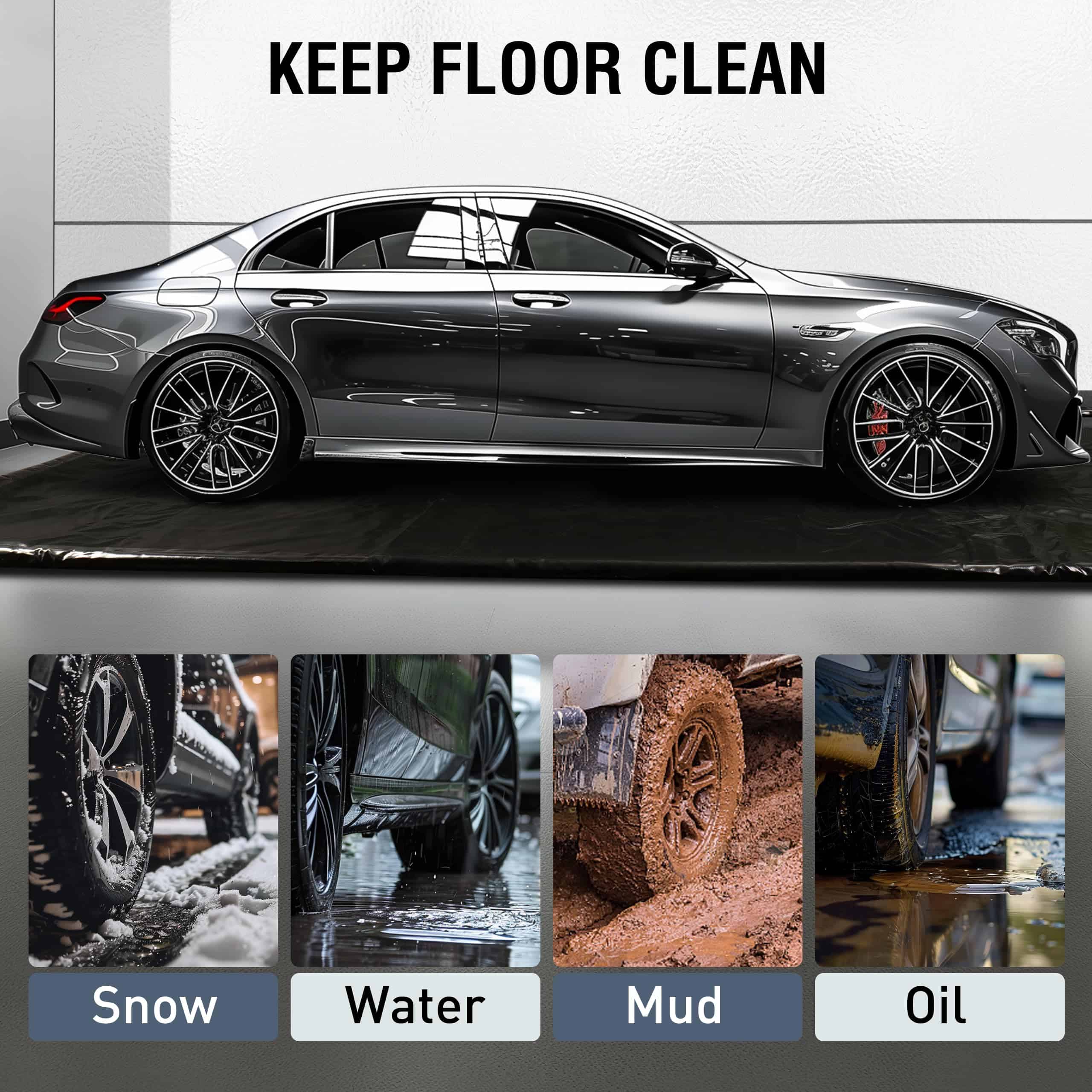 Tapete de Caucho para Piso de Garaje Huatean Home, (7'9" x - Imagen 4